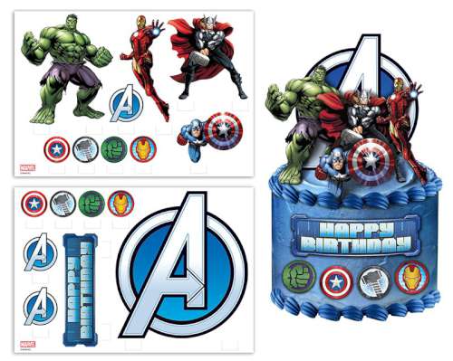 Avengers Edible Icing Image Scene Setter - Click Image to Close